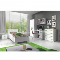 SVEND detská izba biela/zelené úchytky